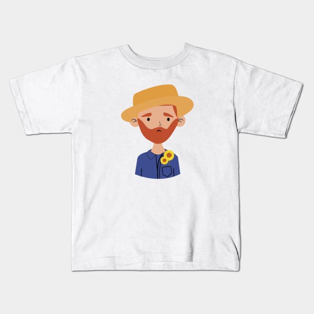 Vincent Van Gogh Kids T-Shirt by Creotumundo